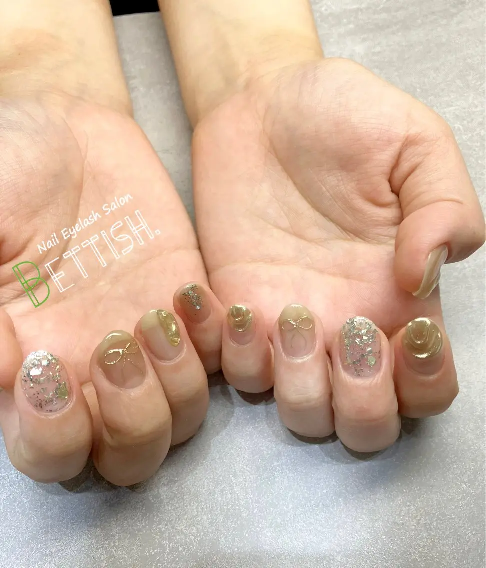 ネイル ゴールド 持ち込み ハンドネイル BETTISH. KUMIKO☺︎︎のネイルデザイン