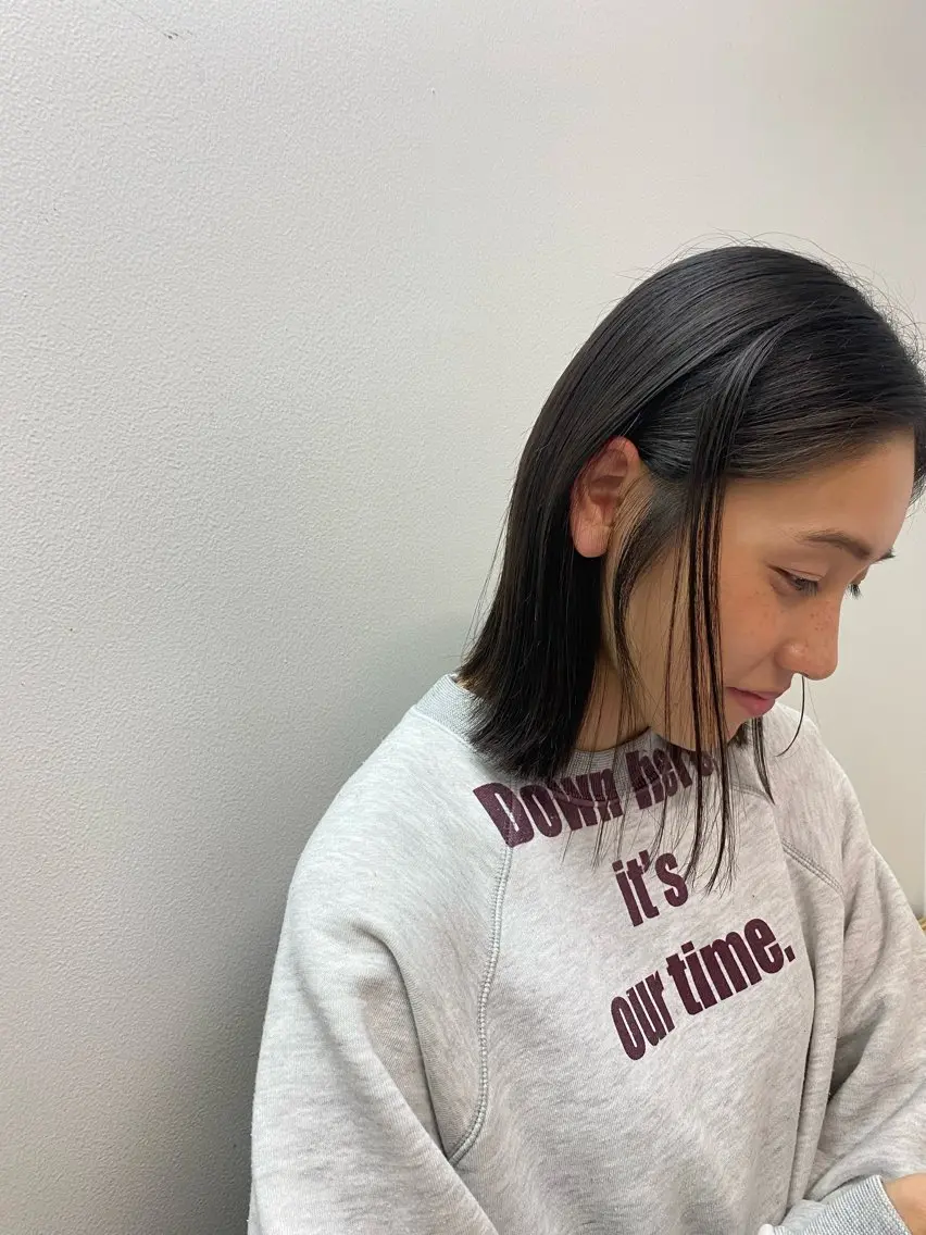 ミディアム 染谷 れなのヘアスタイル