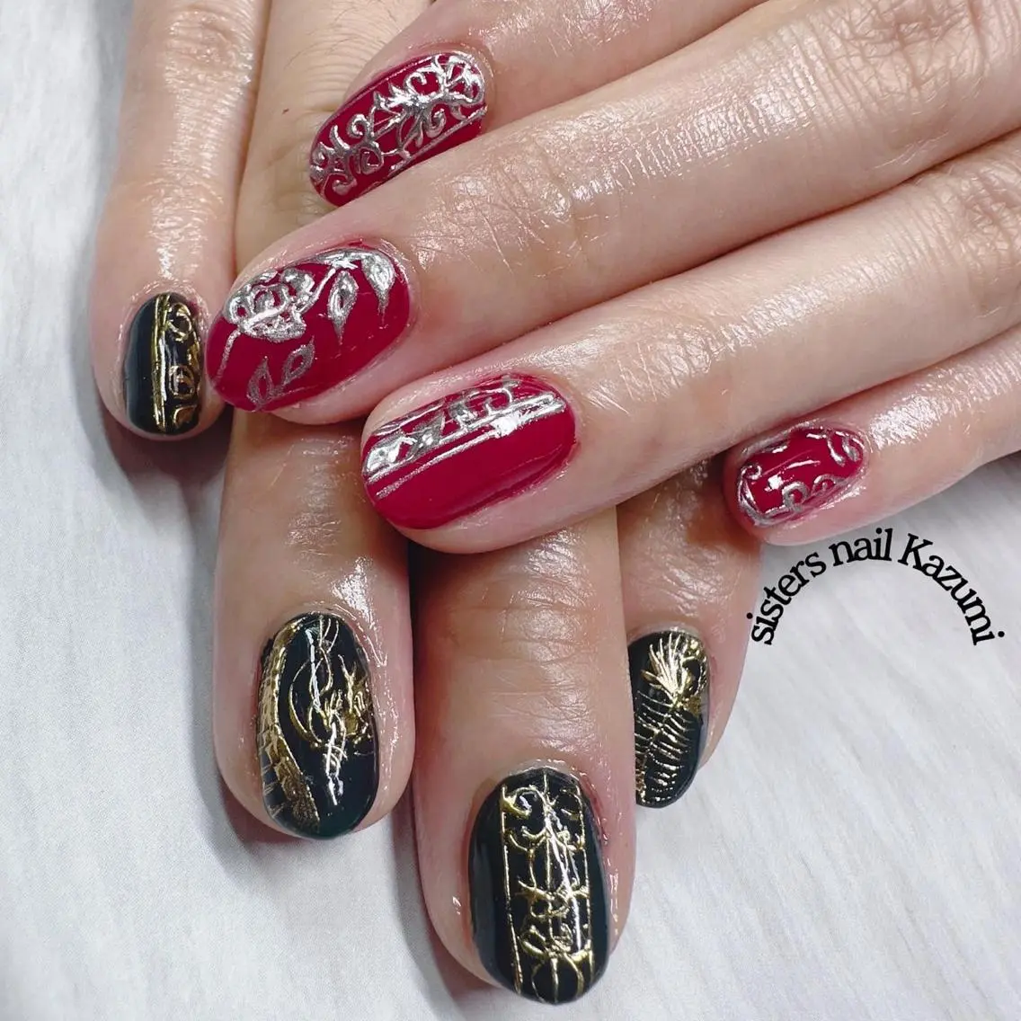 ネイル アートネイル ミラーネイル sisters nail.fのネイルデザイン