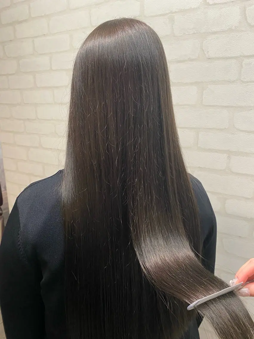 ロング トリートメント ヘアカラー トリートメント THETAふじみ野 野宮のヘアスタイル