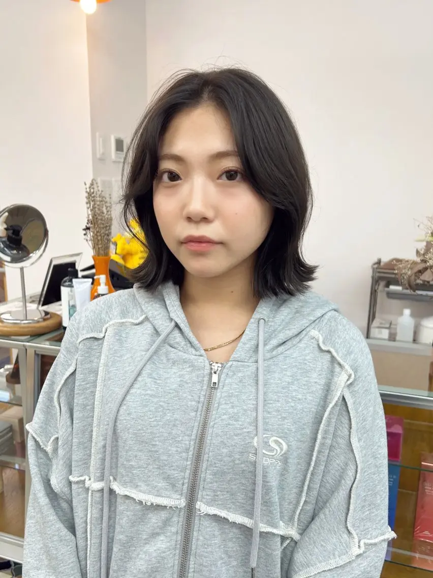 ミディアム カット ヘアカラー トリートメント ♥yelm ユウナ♥のヘアスタイル