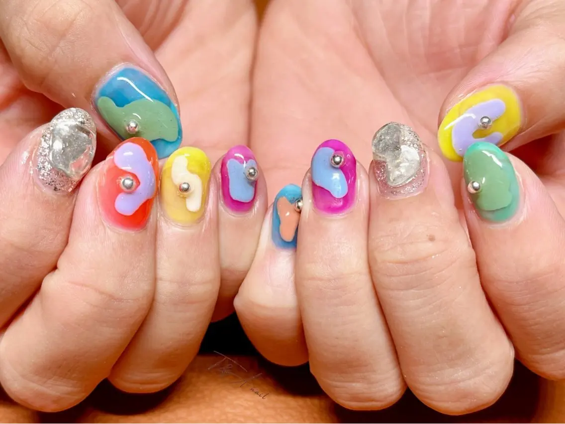 ネイル ジェルネイル ニュアンスネイル スカルプネイル ショートネイル T&A nailのネイルデザイン