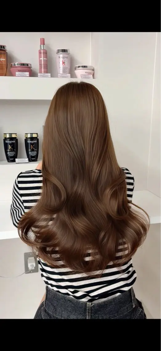 ロング ヘアカラー ワンカラー/レイヤー 🩷モエのヘアスタイル