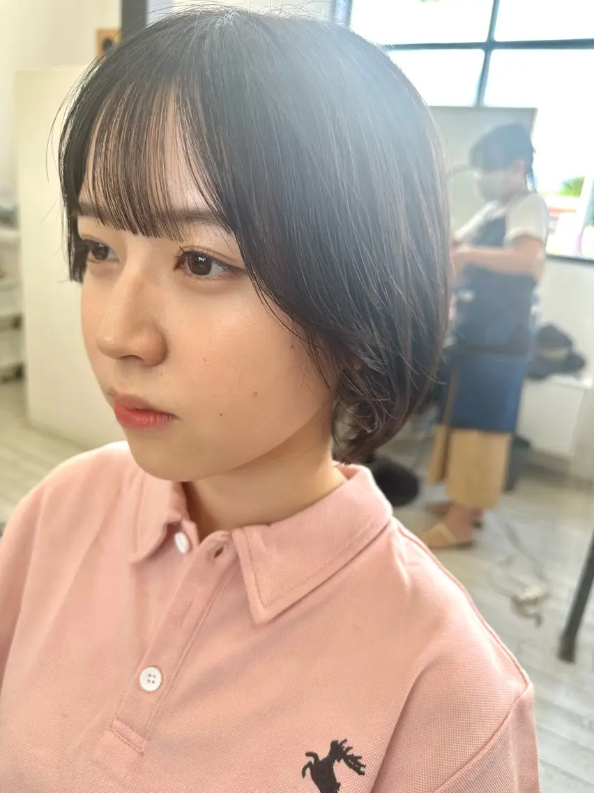 ショート ボブレイヤー ボブ レイヤーカット カット トリートメント 遠藤 愛莉のヘアスタイル