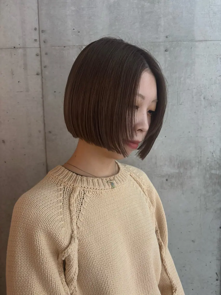 ミディアム カット ヘアカラー ♥️ボブ/ブリーチ なしカラー/mahoのヘアスタイル