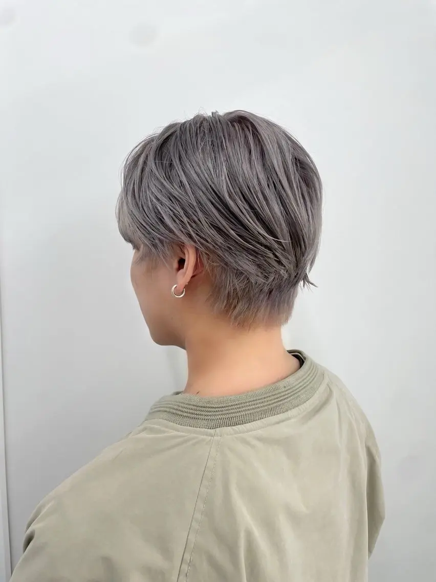 ショート カラー メンズ 新宿/艶髪ハイトーン KEIKO🩷のヘアスタイル