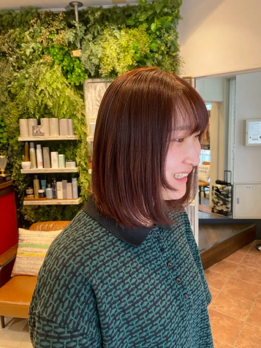 ミディアム カット ヘアカラー トリートメント 🌀ボブ/ミディアム /パーマ🌀ayaのヘアスタイル