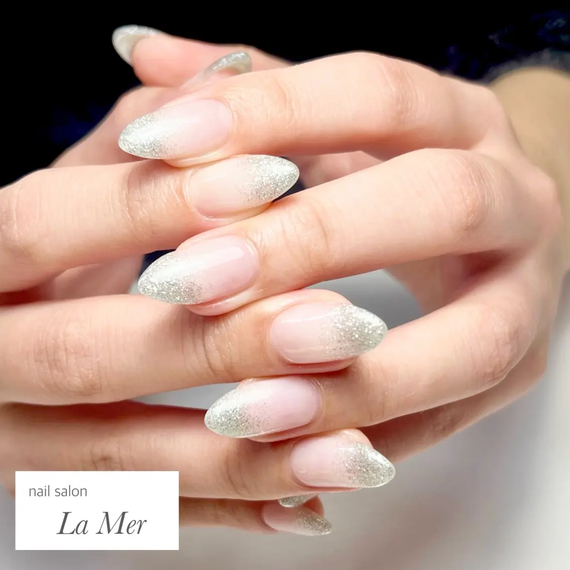 ネイル カジュアル グラデーション キラキラネイル ラメ(グリッター) ラメグラデーション nailsalon La Merのネイルデザイン