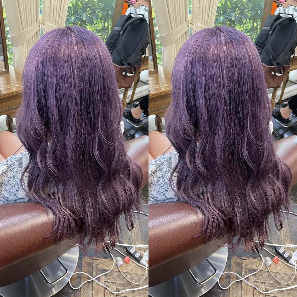 セミロング カラー ダブルカラー ピンクカラー パープルカラー 👑派手髪/カット 👑ANRYのヘアスタイル