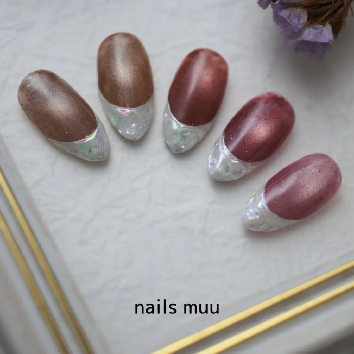 ネイル アートネイル フレンチネイル マグネットネイル マグネットワンカラー ワンカラーネイル nails muu まゆのネイルデザイン
