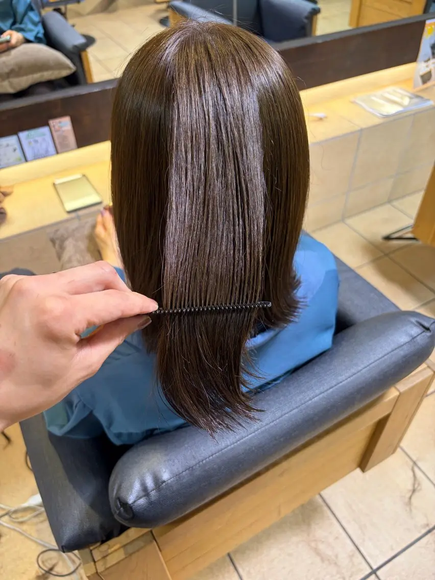 ミディアム トリートメント 酸性ストレート カット ヘアカラー ボブカット艶髪 酸性ストレート響太のヘアスタイル