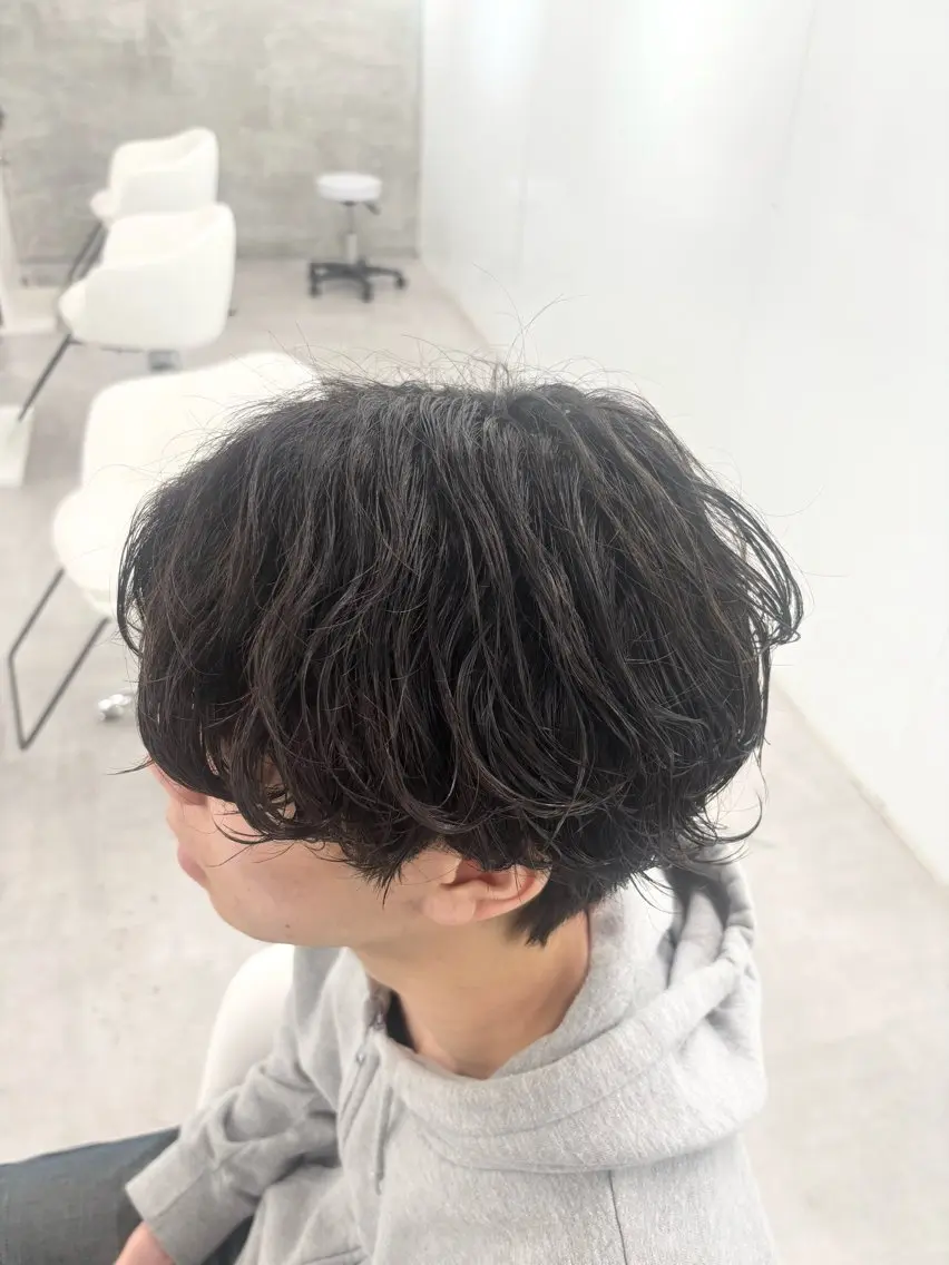 ショート パーマ メンズ メンズパーマ カット パーマ トリートメント door white hideのヘアスタイル