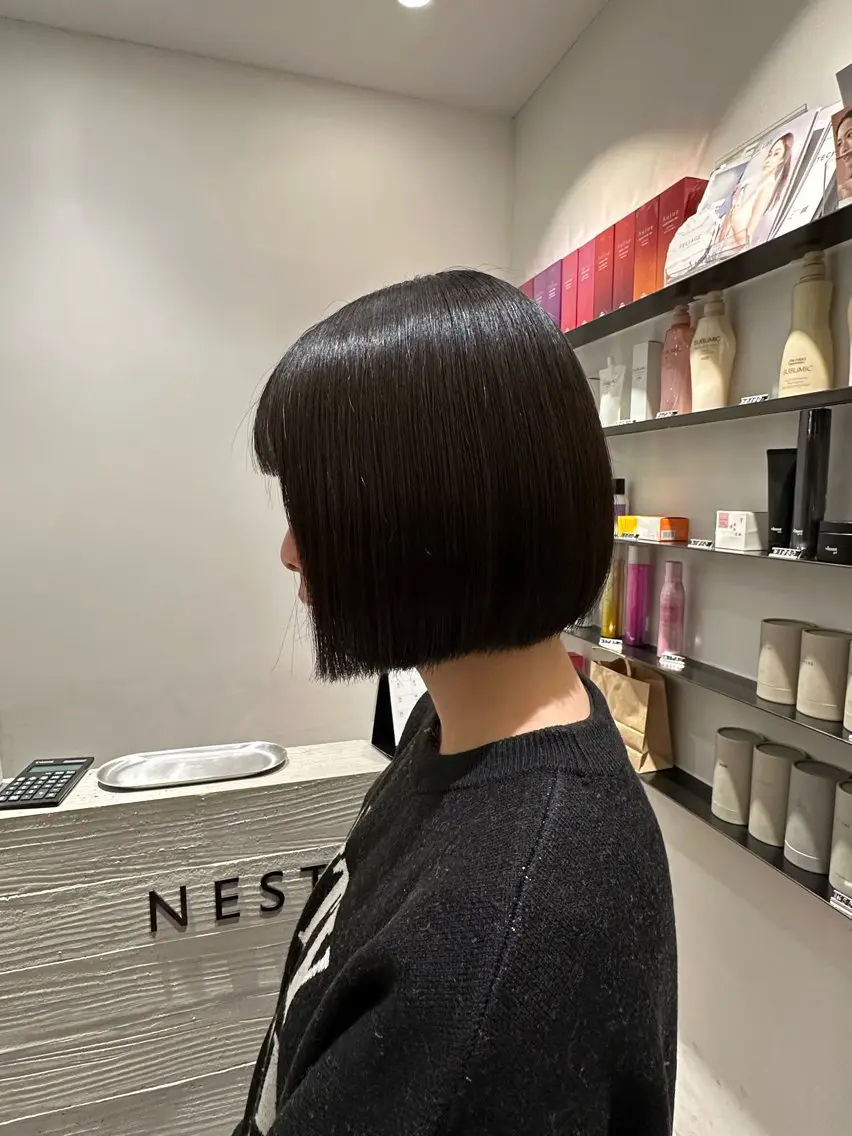 ショート ボブ カット ナカイフウタ /パーマのヘアスタイル
