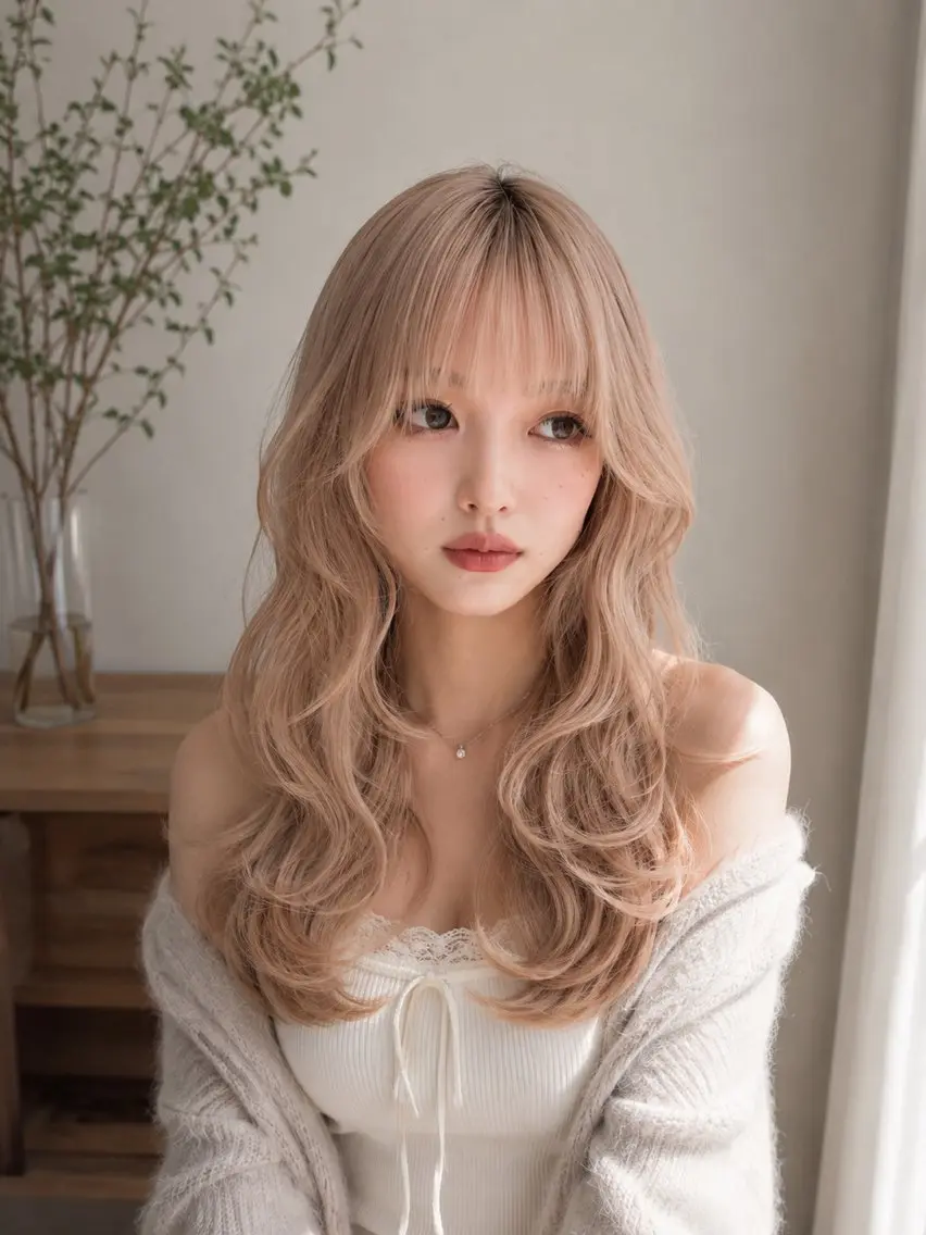 ロング カラー ロングレイヤー レイヤーカット ロング カット ヘアカラー SHOEI／艶カラー /レイヤーカットのヘアスタイル