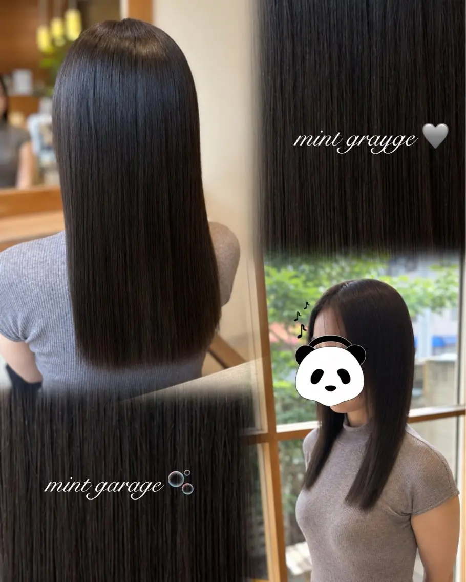 セミロング カラー 透明感カラー グレージュ ミント ヘアカラー reo /DONNA高槻店のヘアスタイル