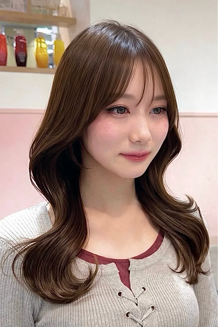 ロング カット ヘアカラー トリートメント レイヤー/インナー 髪質改善/まなかのヘアスタイル