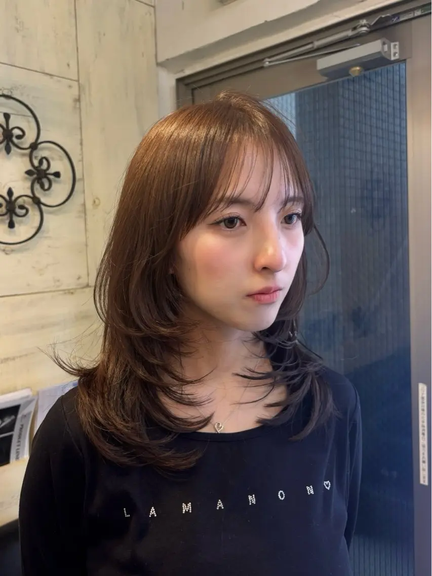 【うる艶🧴🫧】カット➕大人気💎選べるAujuaトリートメント【立川/レイヤー/ハッシュカット/韓国】の写真