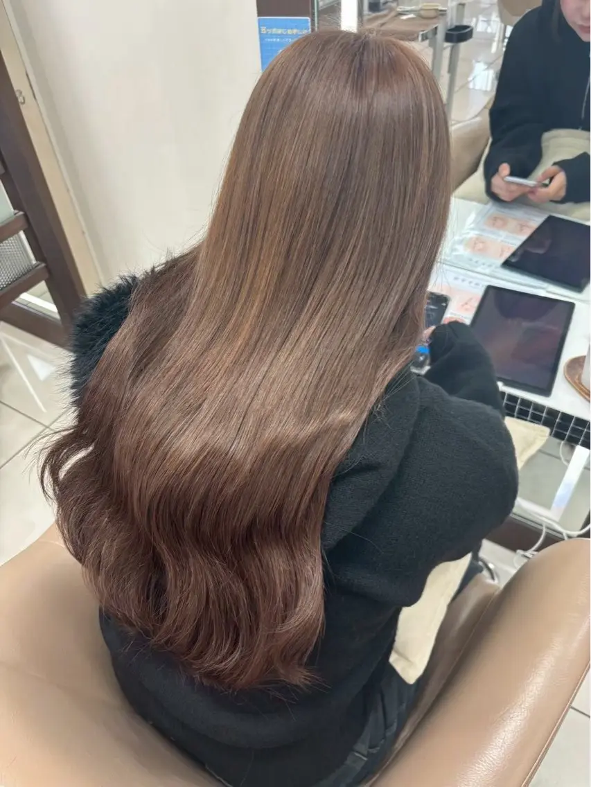 🩵ロングとカラーでイメチェンしたい方におすすめ🍀エクステ80本付け放題+ワンカラー🌈(馴染ませカット付き)の写真