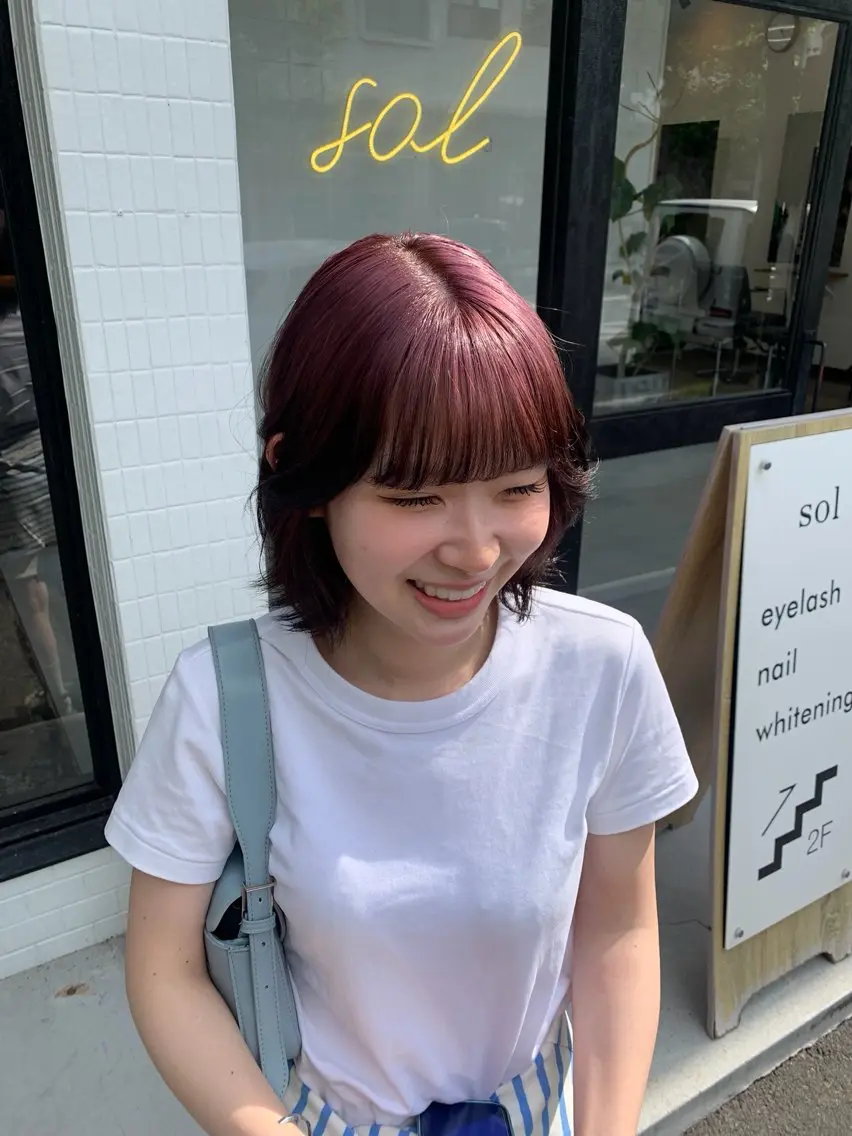 カラー ヘアカラー トリートメント 問屋町/艶髪/ momokaのヘアスタイル
