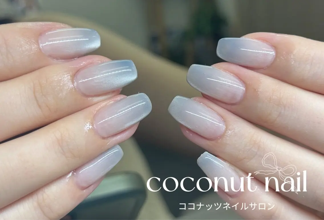 ネイル べっ甲ネイル フレンチネイル キラキラネイル マグネットネイル 大理石ネイル(マーブル) ハンドネイル 神田 ココナッツのネイルデザイン