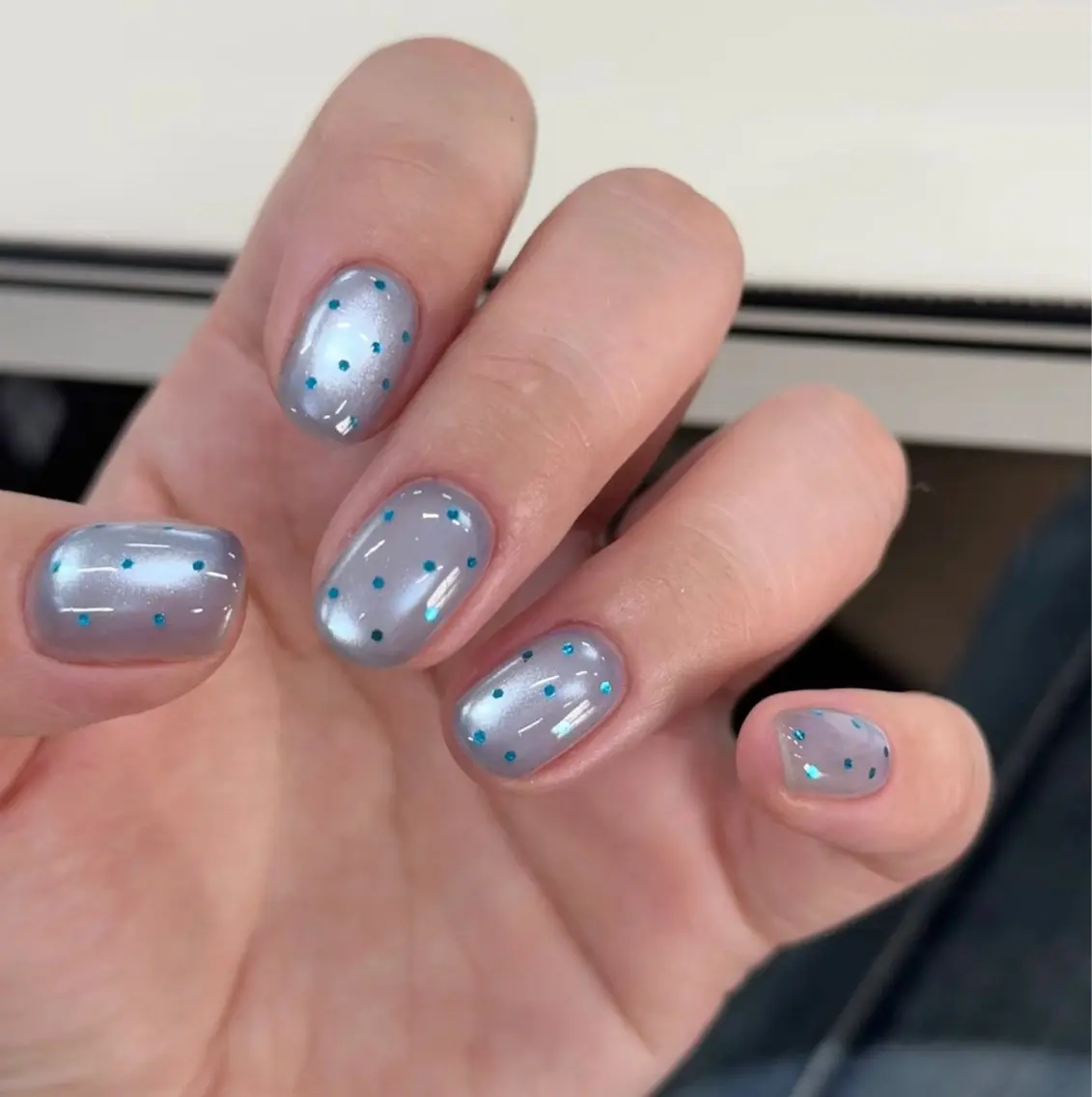 ネイル アートネイル オーロラネイル チークネイル フレンチネイル ガラスフレンチ ハンドネイル 🎀🎀YooLi Nail Salonのネイルデザイン