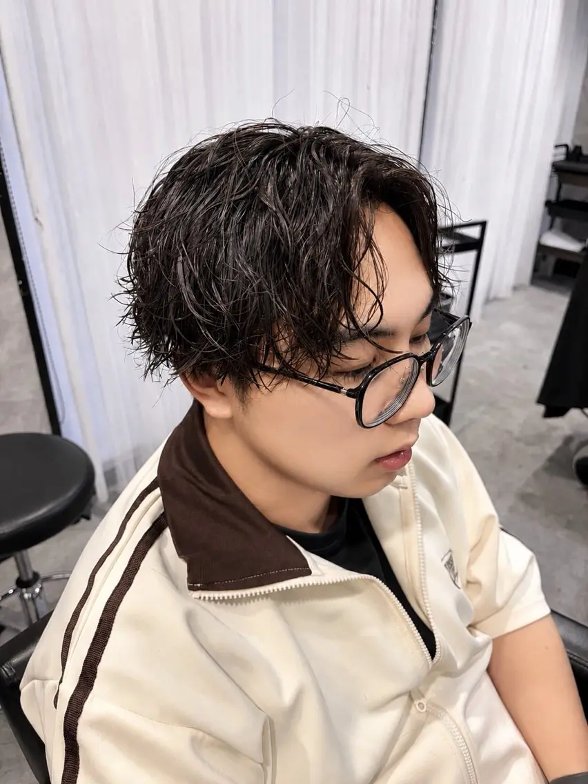 ミディアム パーマ メンズ カット パーマ 平畑 直将 《メンズ・パーマ》のヘアスタイル