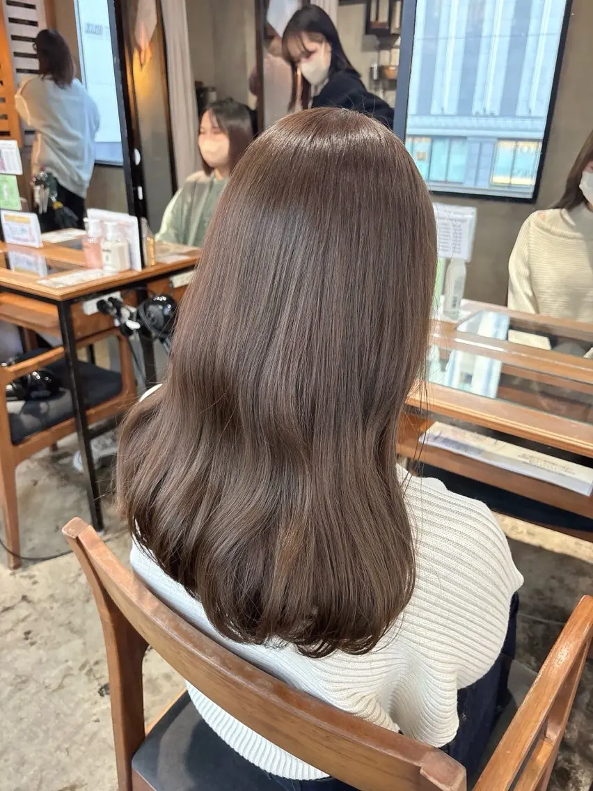 ロング カラー カット ヘアカラー 梅田美容室 山崎海波のヘアスタイル