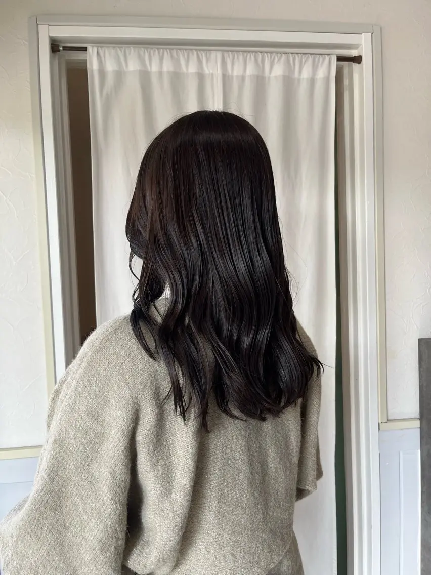 セミロング カラー カット ヘアカラー 金沢市/美容師/ 岡島由希美のマツエク・マツパデザイン