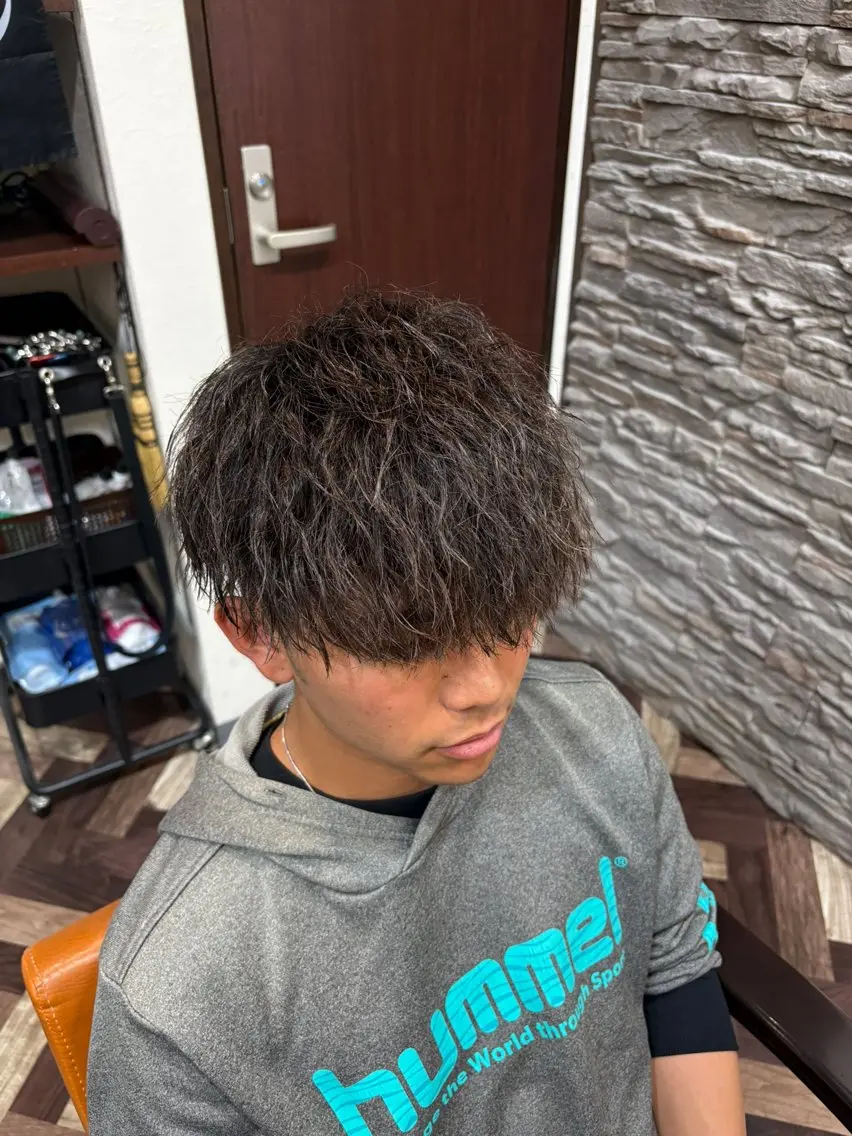 ミディアム カット パーマ 師玉 功一のヘアスタイル