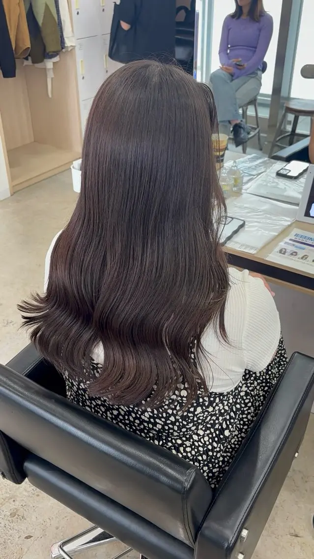 ロング カラー カット ヘアカラー トリートメント 🪽髪質改善矯正 🤍MIU🤍のヘアスタイル