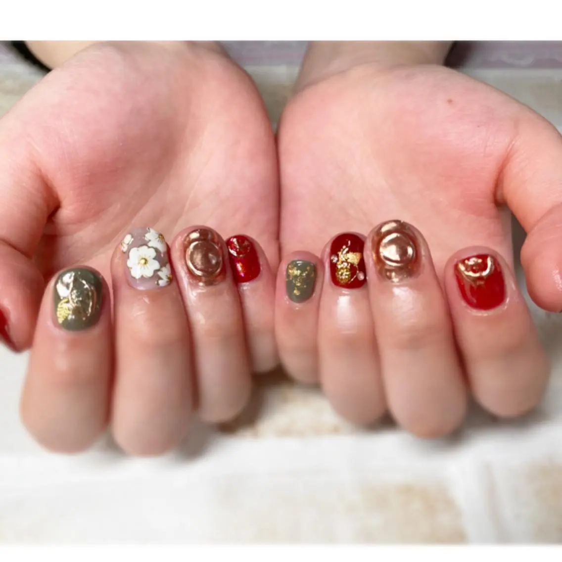 ネイル 成人式 ハンドネイル lento nailのネイルデザイン