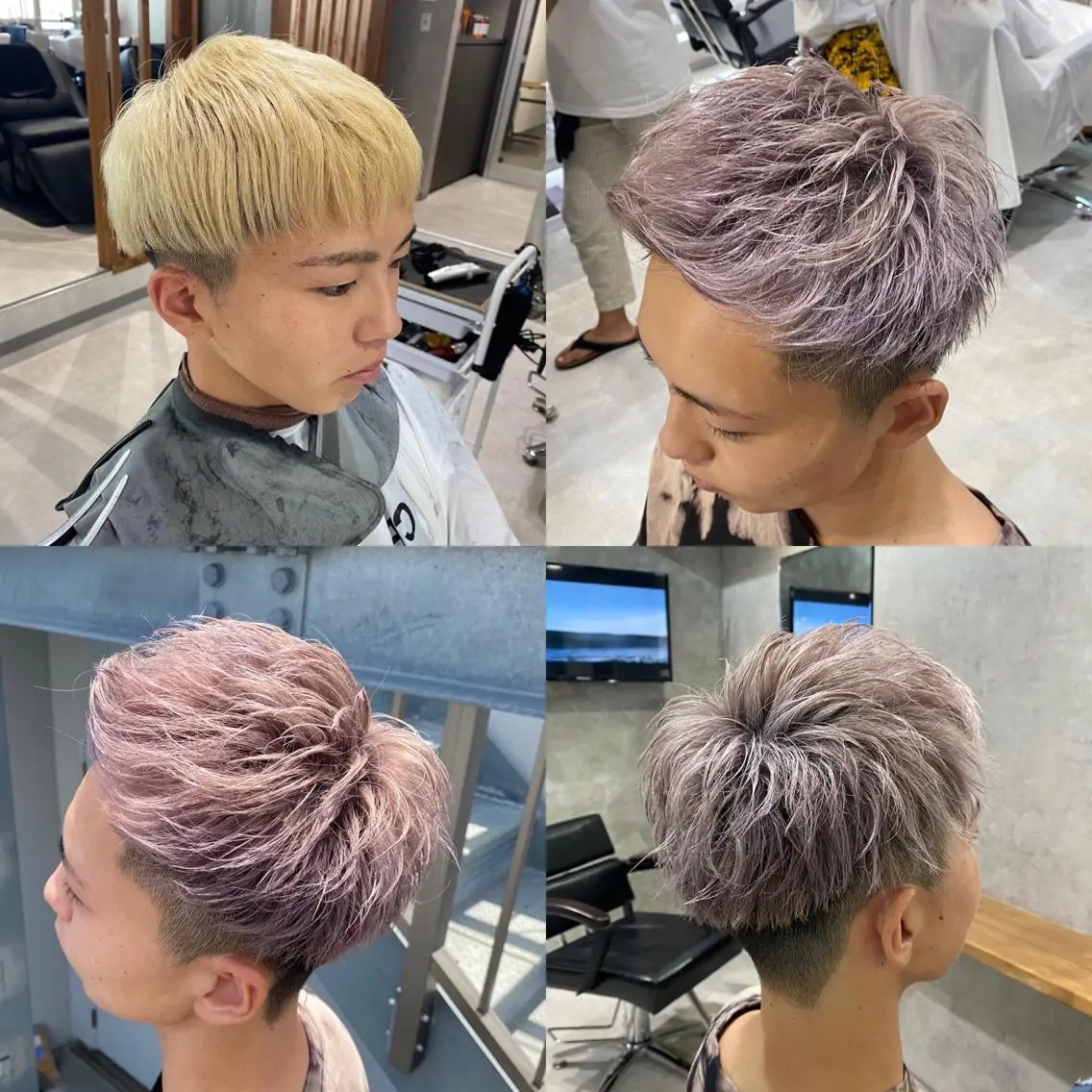 カラー メンズ ピンクカラー ヘアカラー トリートメント 個室サロンKAITO メンズ特化美容師のヘアスタイル
