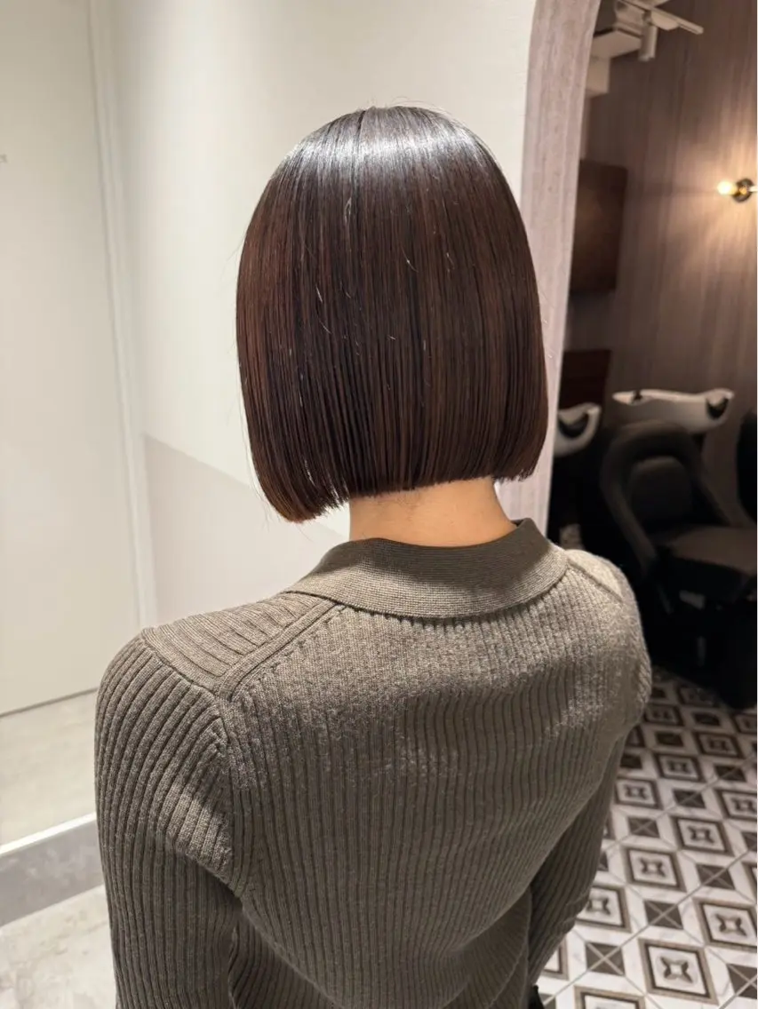 ショート カラー カット ヘアカラー トリートメント 田中大星 /ボブ 縮毛矯正のヘアスタイル