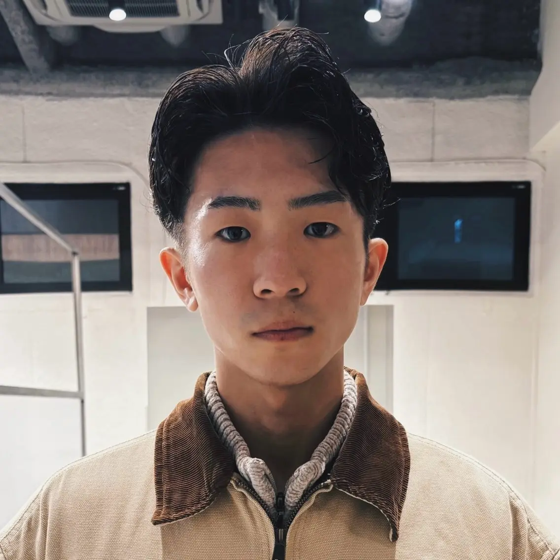 ショート メンズ センターパート カット メンズ特化美容師 サノヤマトのヘアスタイル