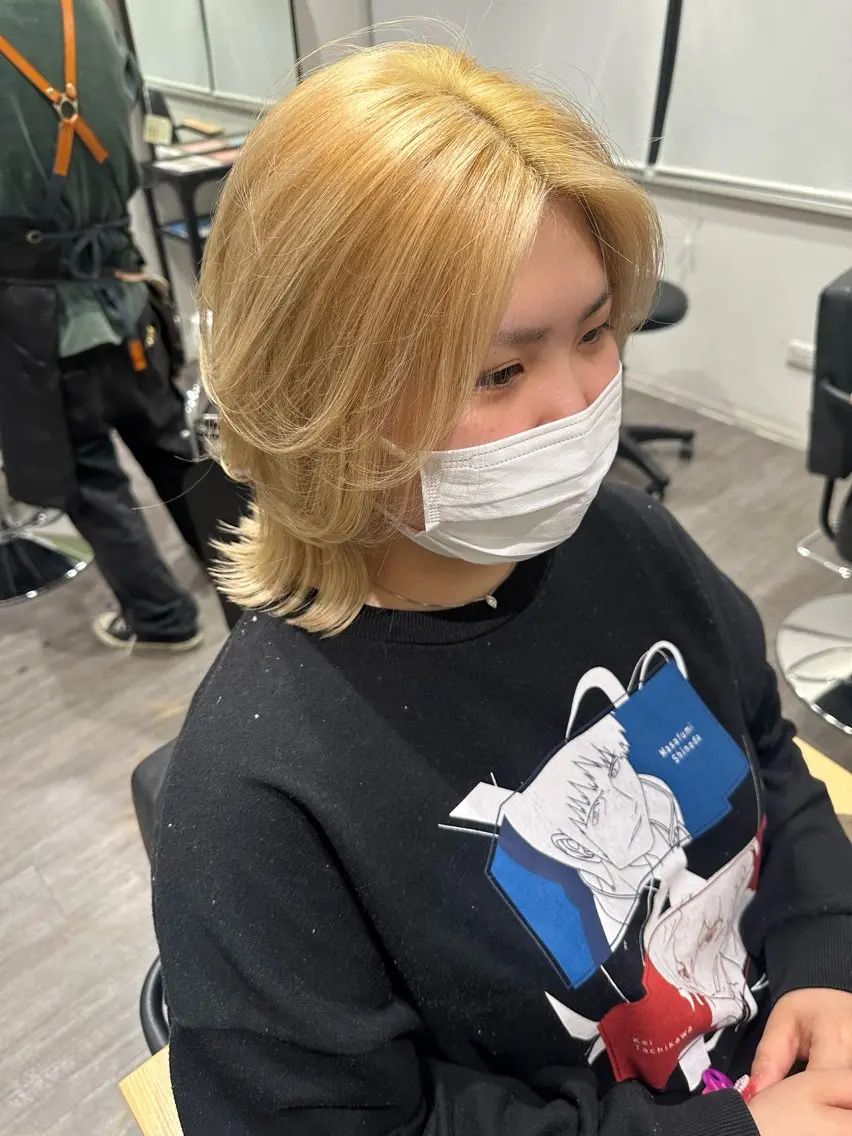 ミディアム カラー ミディアムレイヤー レイヤーカット カット ヘアカラー トリートメント 艶髪レイヤー上田 紗也🇰🇷💗のヘアスタイル