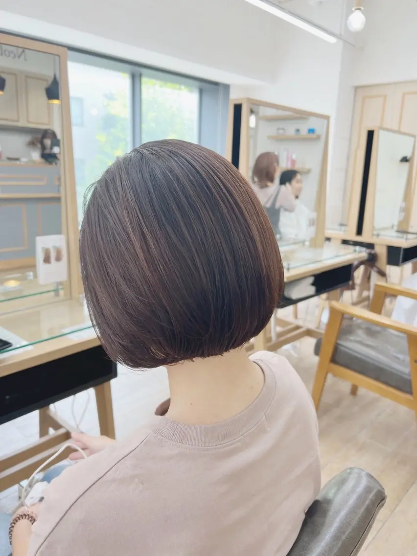 ミディアム カラー ボブ パーマ/ハイライト 💙鶴岡 愛💙のヘアスタイル
