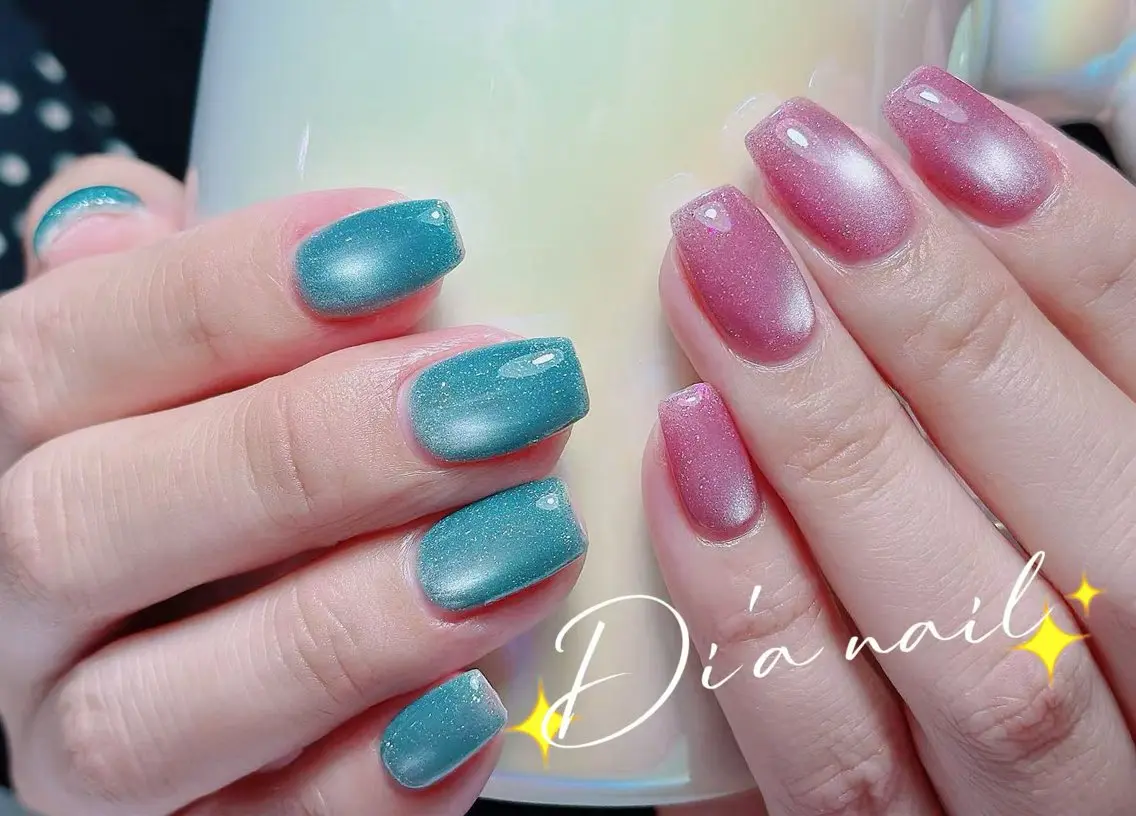 ネイル チークネイル ジェルネイル グラデーション マグネットネイル ニュアンスネイル Di'a nail ネイルサロンのネイルデザイン
