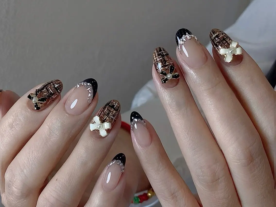 メンズ ネイル ボルドー ブラウン 長さ出し フットネイル フレンチネイル ハンドネイル NEW NAIL 池袋🔥🧲のネイルデザイン