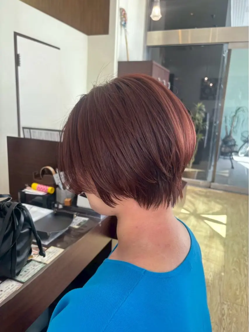 ショート ヘアカラー トリートメント 透明感カラー岩出市/ Rin🎀のヘアスタイル