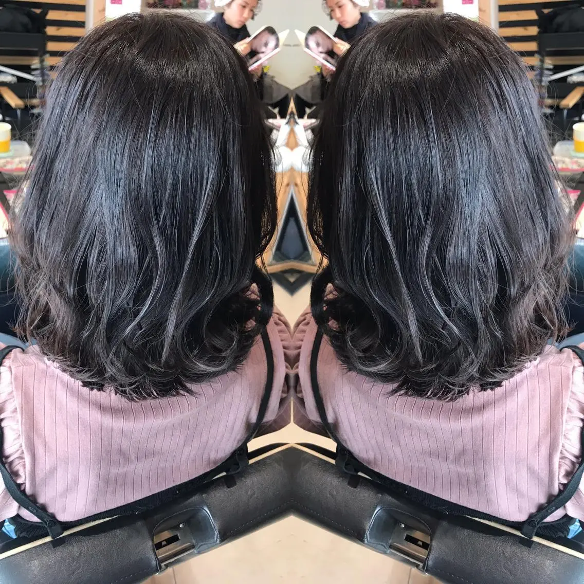 ミディアム カラー アディクシーカラー 透明感カラー ヘアカラー トリートメント 大久保 隆蔵のヘアスタイル