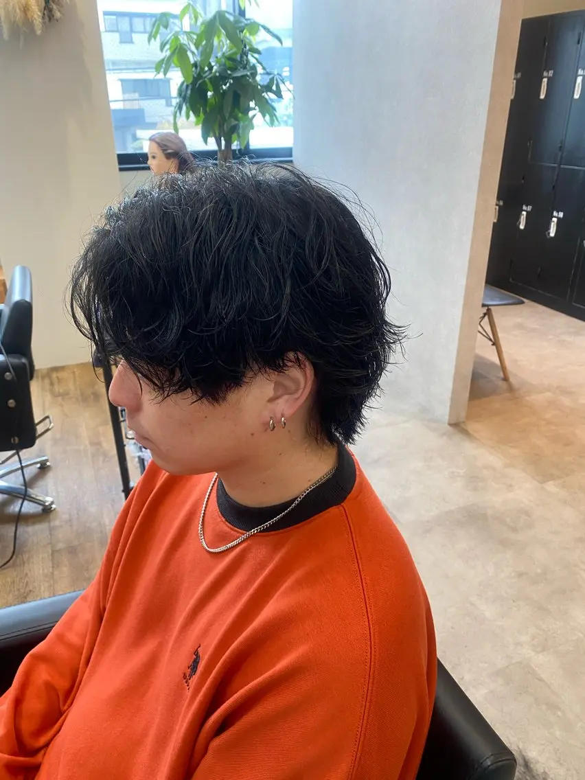 パーマ メンズ カット パーマ BLEACHi高崎店 /湯浅泳作のヘアスタイル
