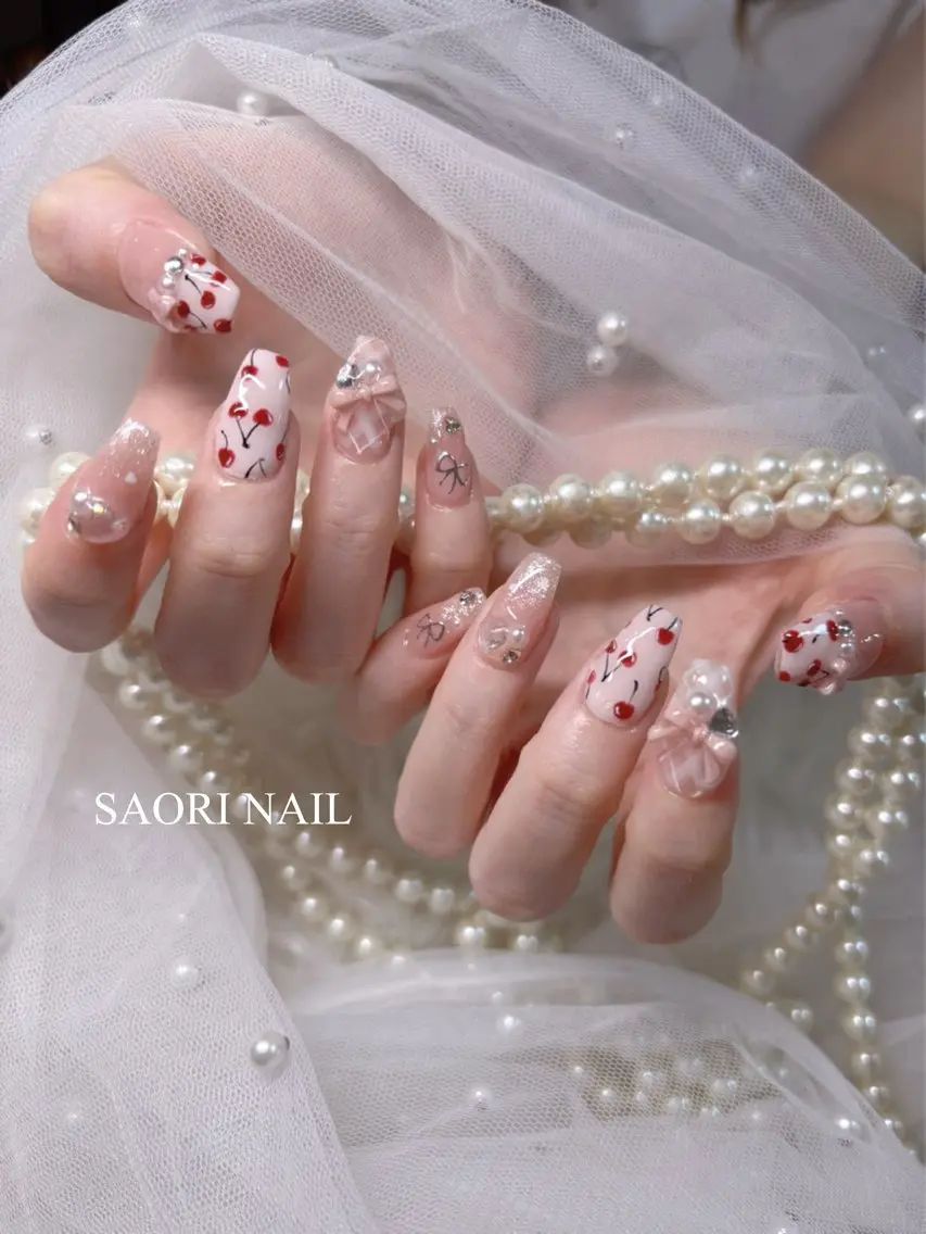 ネイル ジェルネイル パラジェル スカルプネイル ネイルチップ ワンホンネイル ハンドネイル SAORI NAIL /長さ出し専門店のネイルデザイン