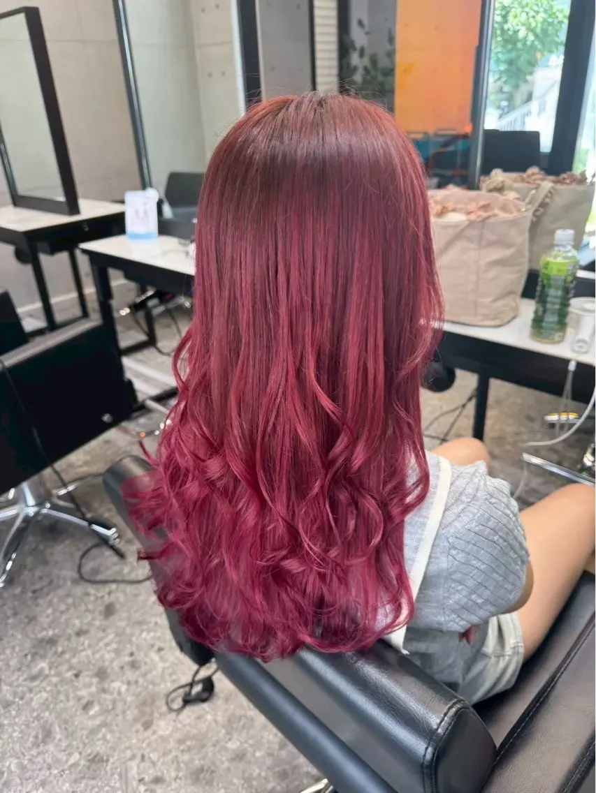セミロング ヘアカラー トリートメント ケアブリーチ🍒 YUIのヘアスタイル