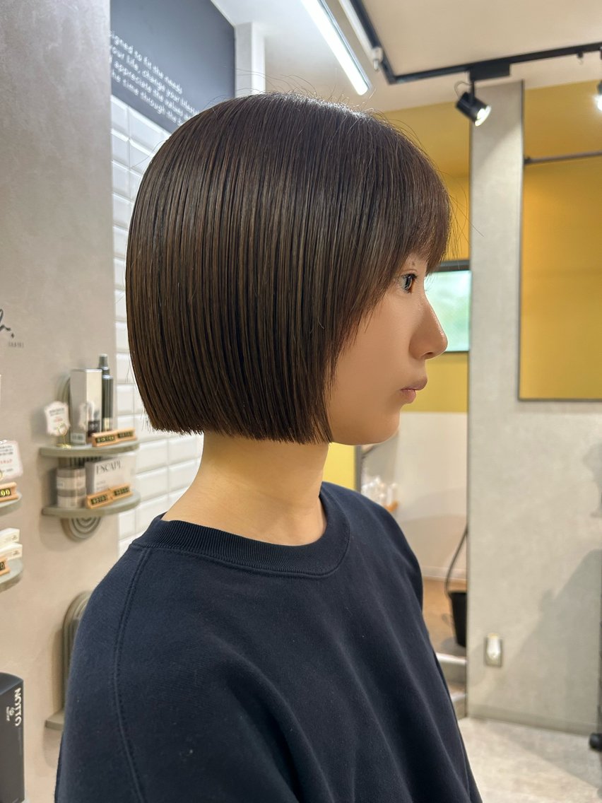 ショート ボブ カット トリートメント hub hair レイヤー/ナチュラルのヘアスタイル