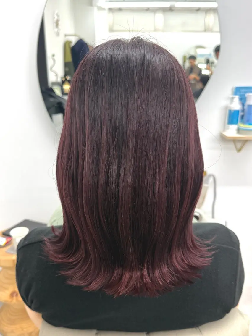 ミディアム カット ヘアカラー トリートメント ANNA🐾 艶カラー/水素カラーのヘアスタイル