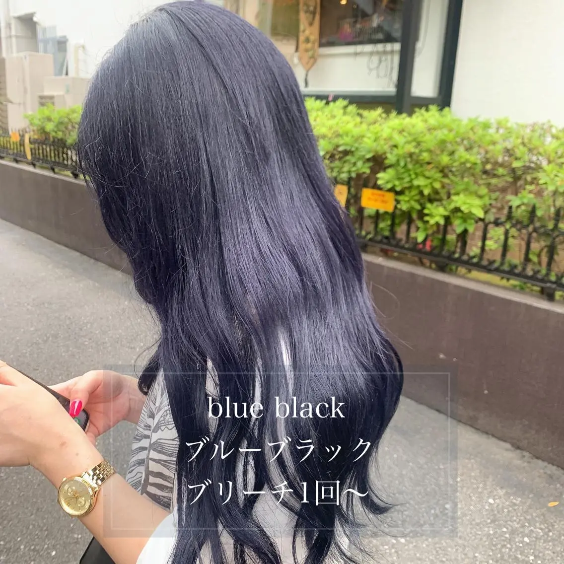 ロング カラー パーマ ヘアアレンジ メンズ キッズ ネイル マツエク・マツパ メンズ韓国風 黒髪 ブルーカラー ブルーブラック 韓国風マツエク 🦋haginoya miho🦋のマツエク・マツパデザイン