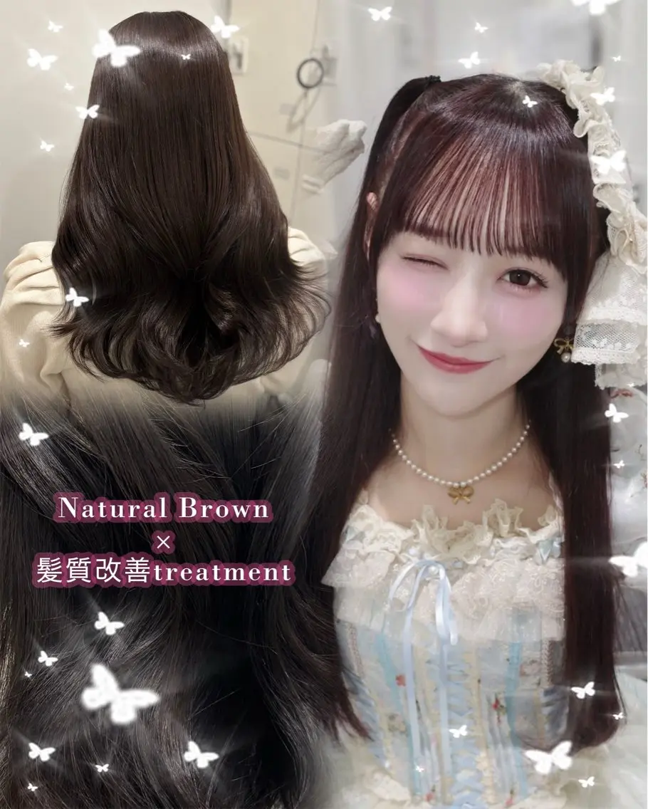ロング カラー カット ヘアカラー トリートメント 🧸レイヤー× ベージュ🥯カホ🍯のヘアスタイル