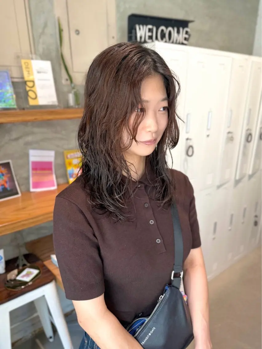 ミディアム パーマ ウチダ ユウヤのヘアスタイル