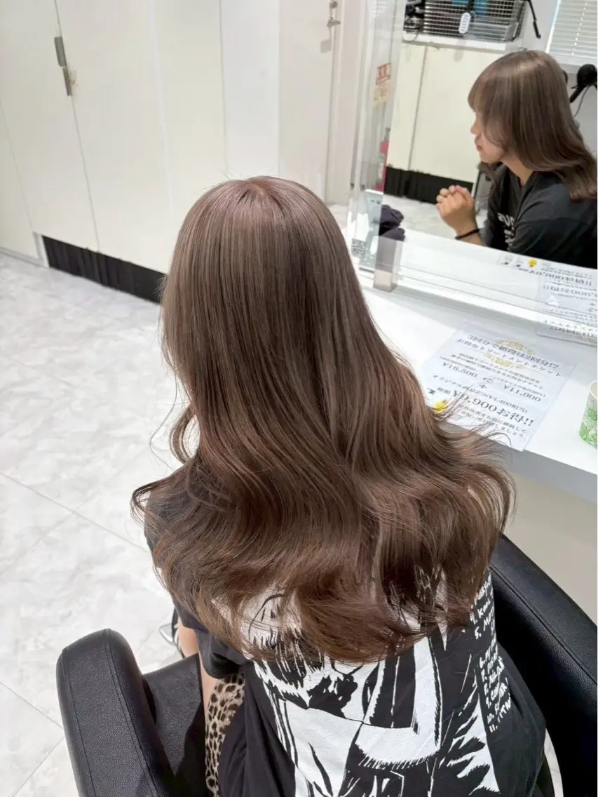 ロング カラー ヘアアレンジ 艶髪グレージュ🩶 maharuのヘアスタイル