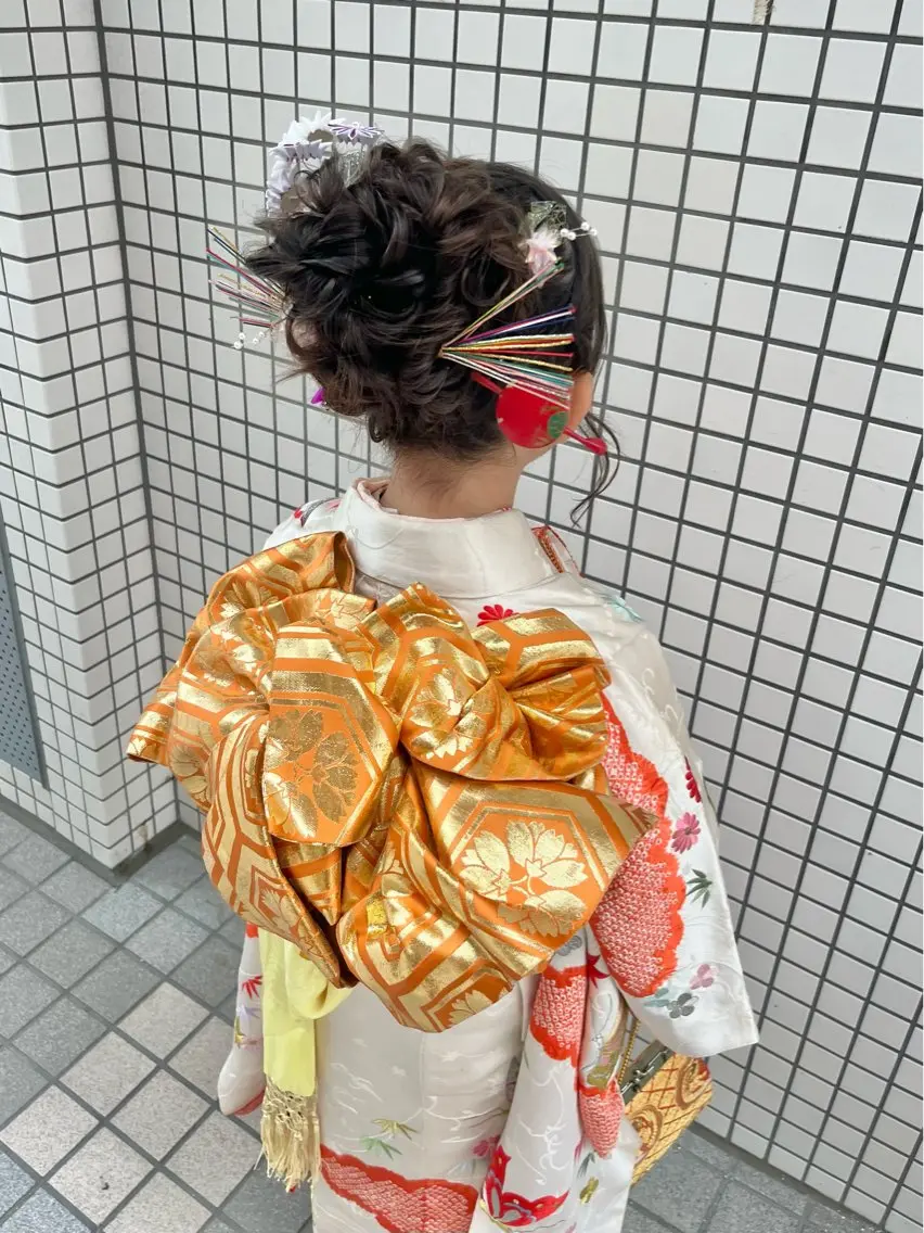 ロング ヘアアレンジ 着付け あんざき みわのヘアスタイル